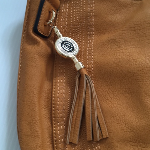 NEW Faux Leather Camel Purse Bag - Picture 3 of 4